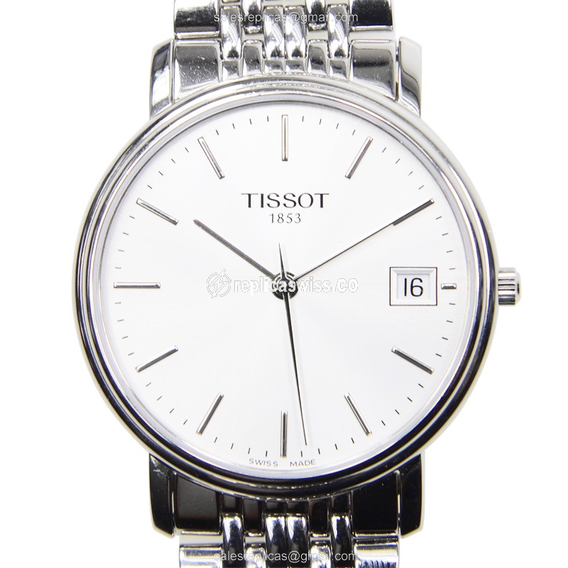 Exquisite Tissot T-CLASSIC Silver Dial Replica, Precision Quartz Movement, Stainless Steel