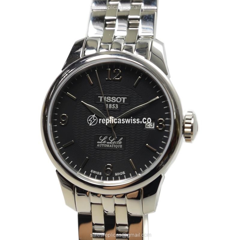 Exquisite Tissot T41.1.183.54 T-CLASSIC Replica with Black Dial Stainless Steel Case Watch