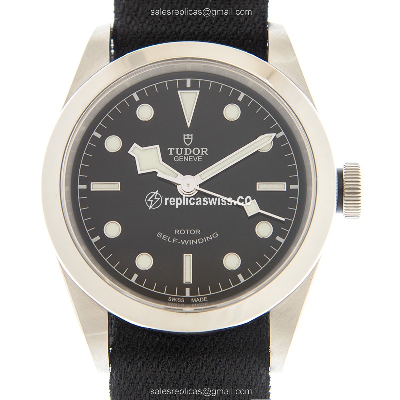 Exquisite Tudor Black Bay 41 Replica Watch with Automatic Movement Steel Case, Black Dial and