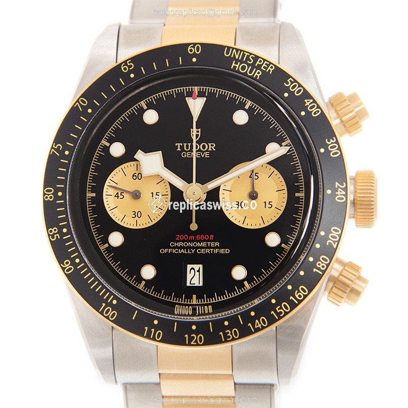 Exquisite Tudor BLACK BAY Replica Watch | Automatic Movement, 18kt Gold Case | Black Dial & Gold