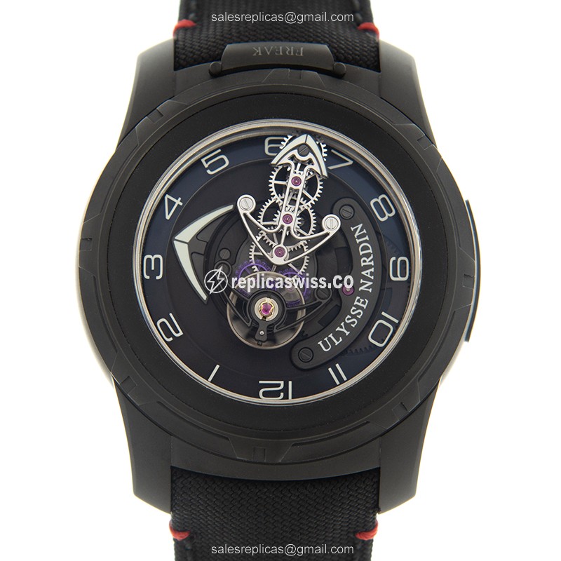 Exquisite Ulysse Nardin 2053-132 BLACK FREAK Replica Watch | Manual Wind | Titanium Case | Black