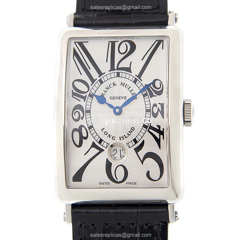 Franck Muller 1200 SC DT AC Long Island Replica, Automatic, White Dial, Alligator Strap Watch