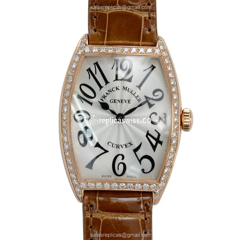 Franck Muller 2852 Master Complication Replica | Swiss Quartz | 18kt Rose Gold Case | Alligator