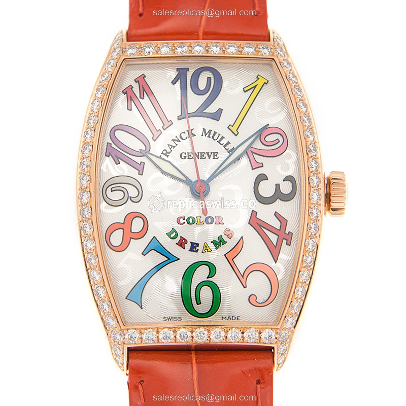 Franck Muller 5851 M SC COL DRM D 1R Curvex Replica, Automatic Movement, 18kt Rose Gold Case