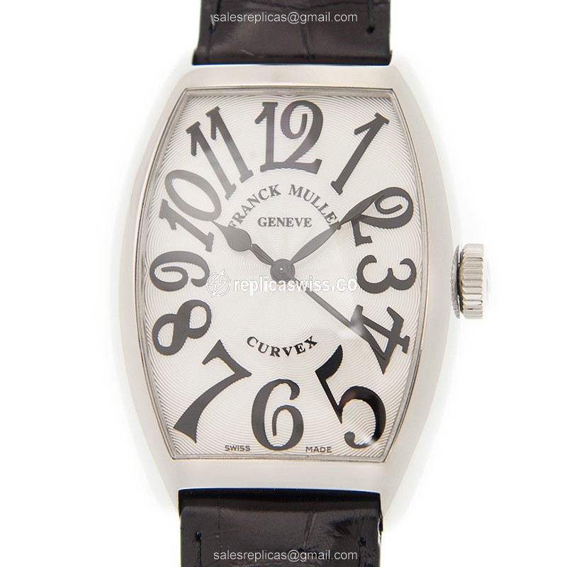 Franck Muller 5851 SC CINTREE CURVEX Replica, Automatic Movement, White Dial, Stainless Steel Case