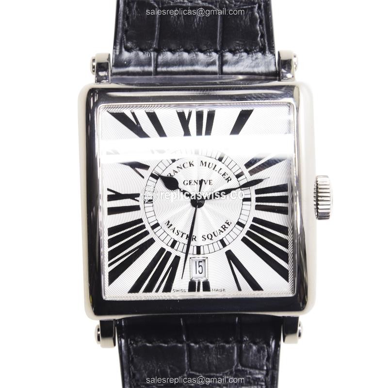 Franck Muller 6000 H SC DT R Replica Watch | Automatic Movement, 18kt Gold Case, Silver Dial