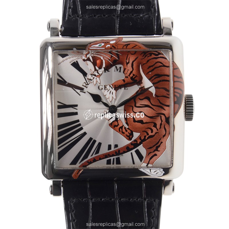 Franck Muller 6000 H SC TIG 2 Replica | Automatic Movement, 18kt Gold Case & Silver Dial Watch