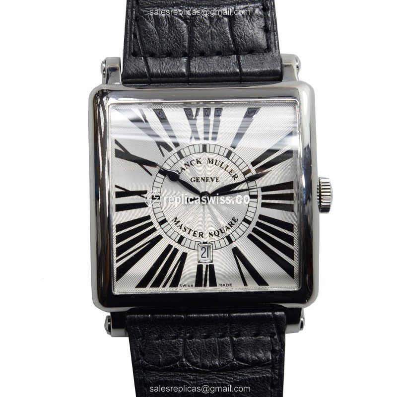 Franck Muller 6000 K SC DT R AC Master Square Replica with Silver Dial & Automatic Movement Watch
