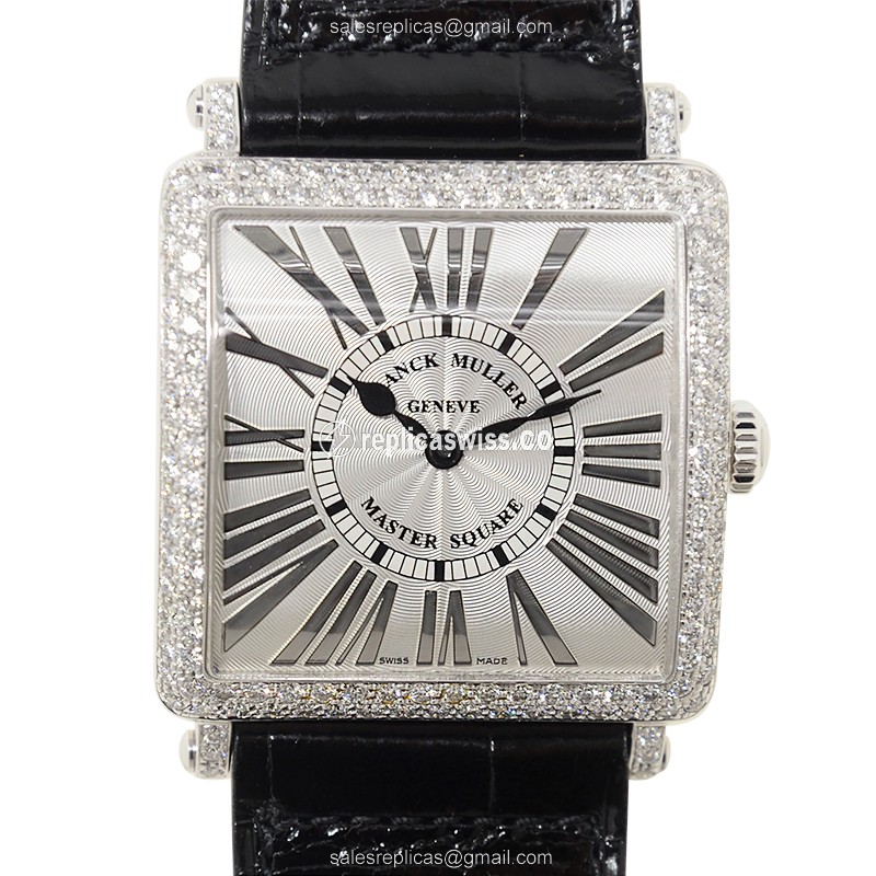 Franck Muller 6002 M QZ REL D Replica | Silver Dial, Leather Strap | Sapphire Crystal Watch