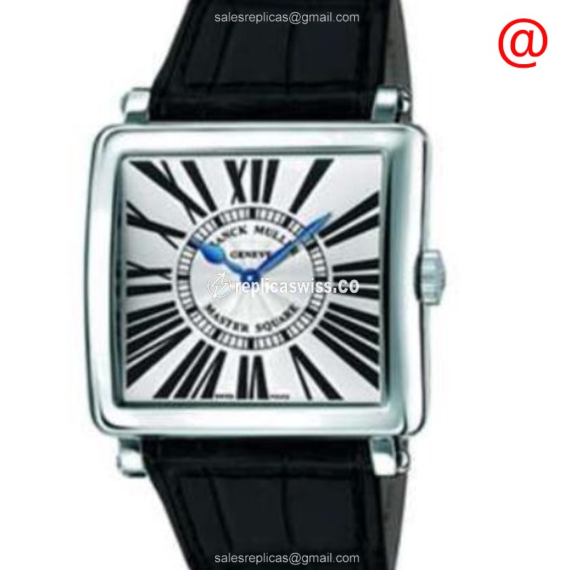 Franck Muller 6002 M QZ Silver Dial, Automatic Movement, Genuine Leather Strap Replica Watch