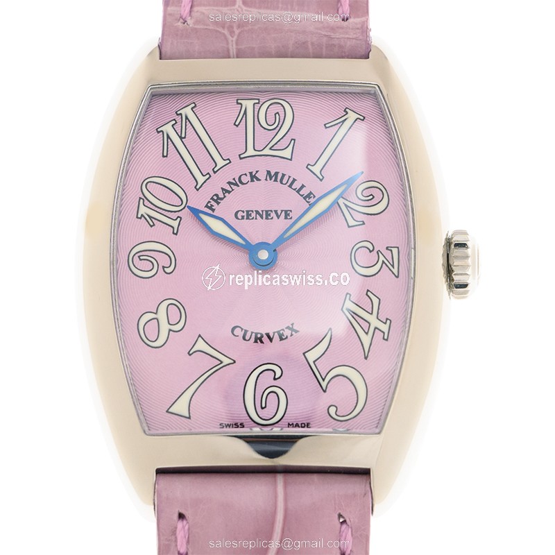 Franck Muller 7502 QZ Replica, Purple Dial & Cintree Curvex, Swiss Quartz Movement, Genuine