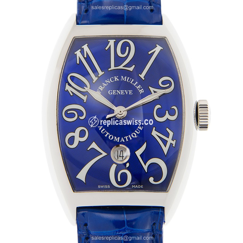 Franck Muller 8880 B SC DT Automatic — Blue Alligator-Strap Steel Case Sapphire Crystal Timepiece