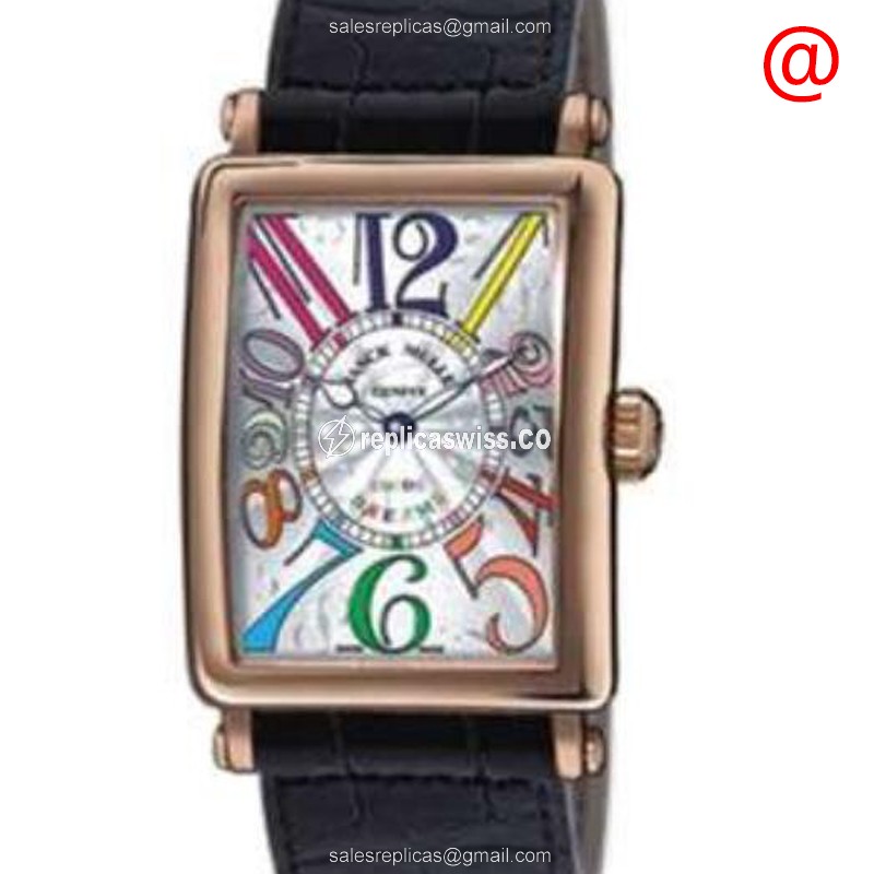 Franck Muller 952 Long Island Replica | Automatic Movement | 18K Rose Gold Case & Silver Dial Watch