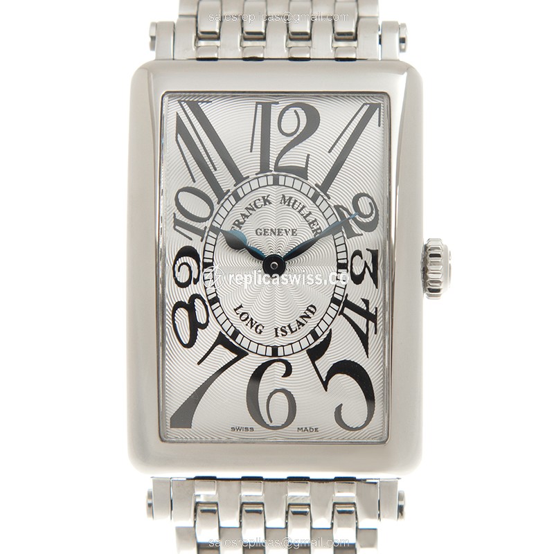 Franck Muller 952 QZ O LONG ISLAND Replica in Stainless Steel with Silver Dial Clasp Watch
