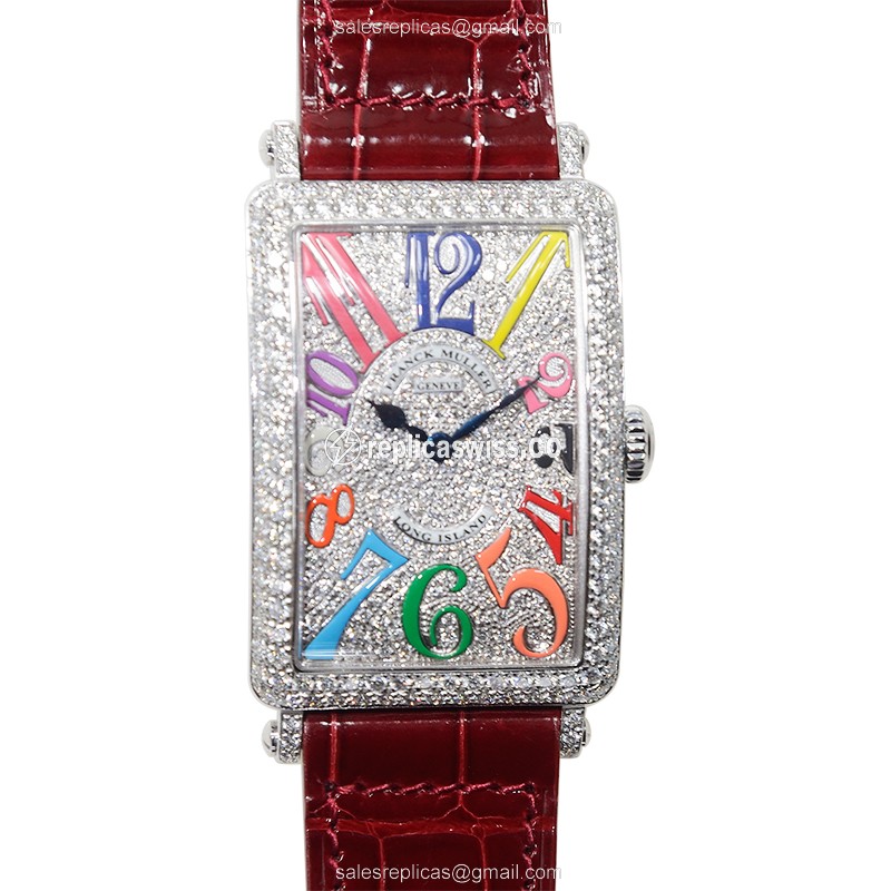 Franck Muller 952 QZ Silver Dial Replica | Automatic Movement | 18kt White Gold Case & Diamond
