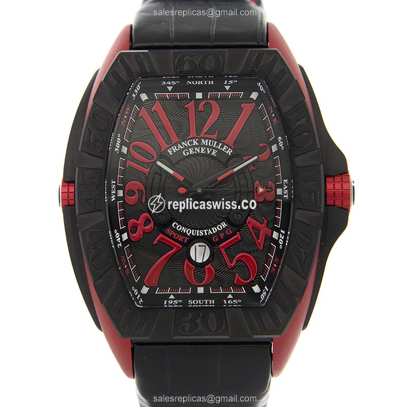 Franck Muller 9900 SC DT GPG Conquistador Replica with Black Dial & Automatic Movement Watch
