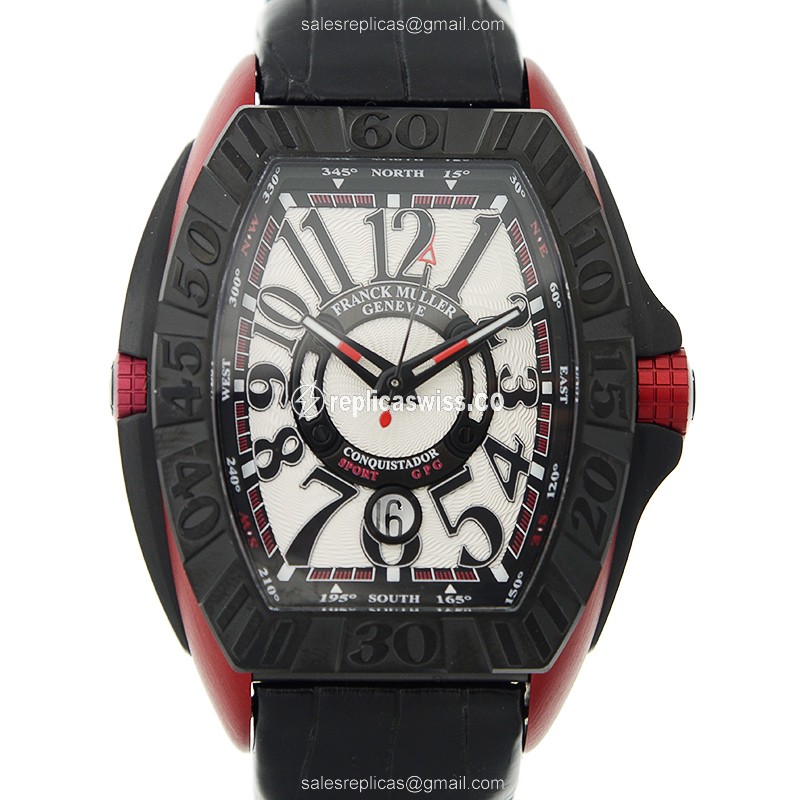 Franck Muller Conquistador GPG Replica with White Dial & Automatic Movement, Titanium Case Watch