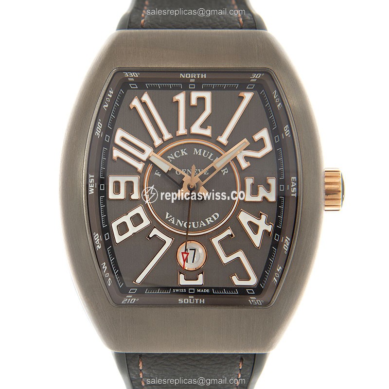 Franck Muller V 41 Vanguard Model in Stainless Steel Case with Automatic Movement Elegant Gray
