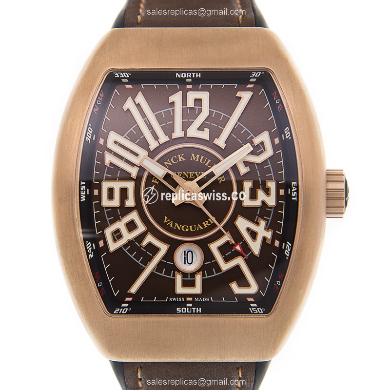 Franck Muller V 45 SC DT CIR Replica Watch | Automatic | Brown Dial, Bronze Case