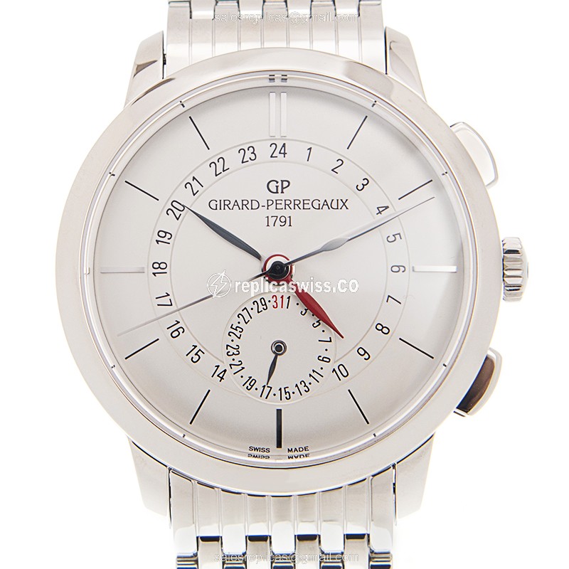Girard Perregaux 1966 Automatic Replica in Stainless Steel with Silver Dial & Sapphire Crystal Watch