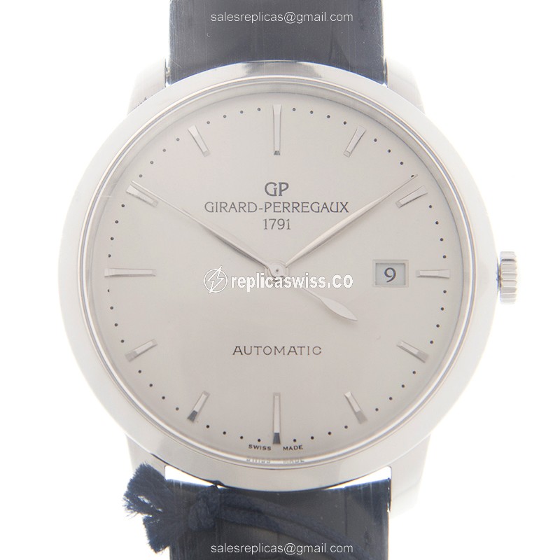 Girard Perregaux 1966 Replica | Automatic Movement | Silver Dial | Stainless Steel Case Watch