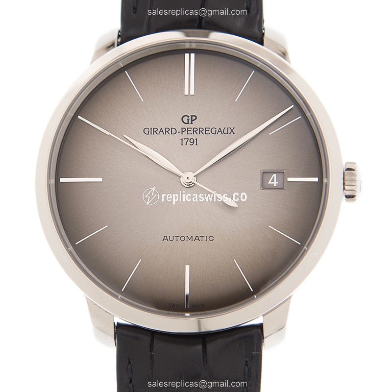 Girard Perregaux 1966 Replica in 18kt Gold, Automatic Movement, Gray Dial & Black Alligator Strap