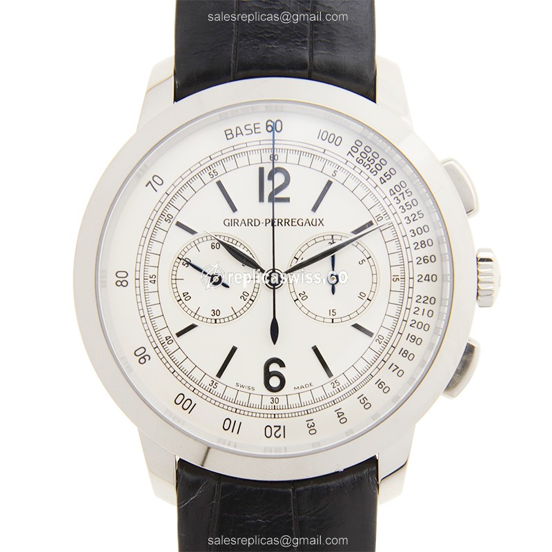 Girard Perregaux 1966 Replica in 18kt Gold Case, Automatic Movement & White Dial Watch