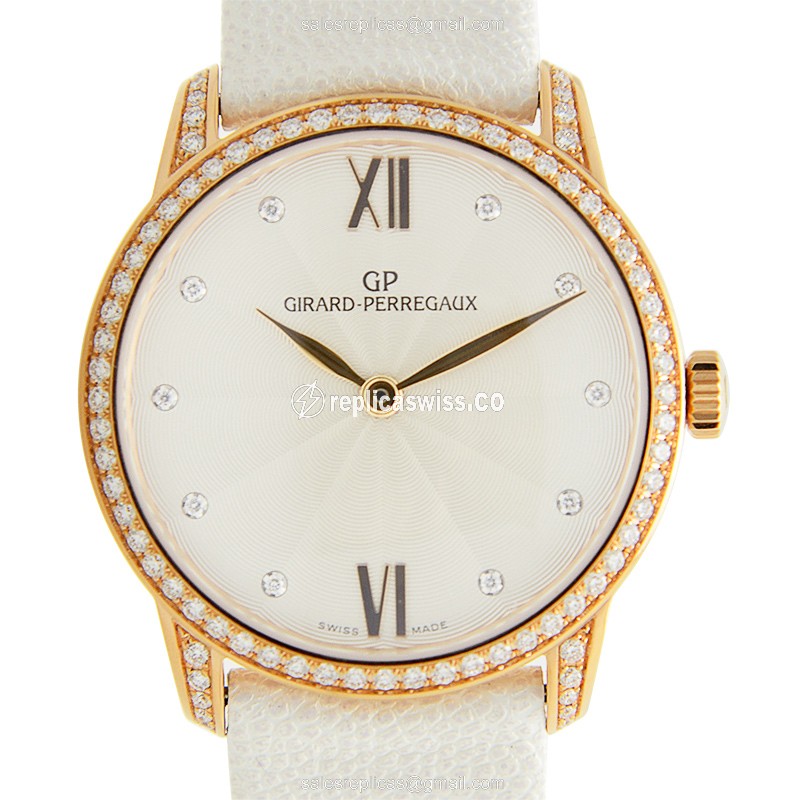 Girard Perregaux 1966 Replica Watch: Automatic Movement, 18kt Rose Gold Case with Diamond Accents