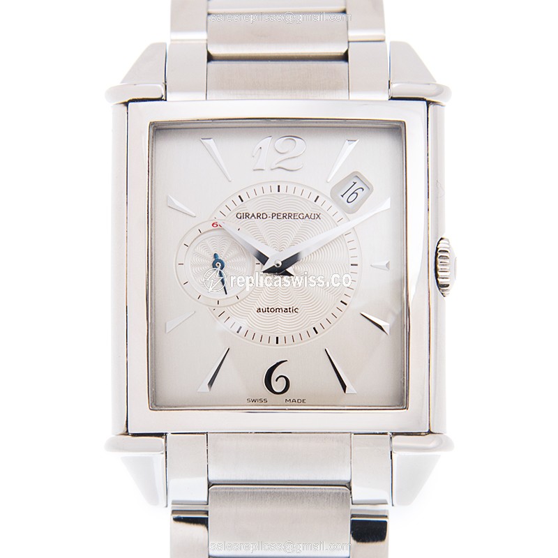 Girard Perregaux 25835-11-161-11A Vintage 1945 Replica Watch: Automatic Movement, Stainless Steel