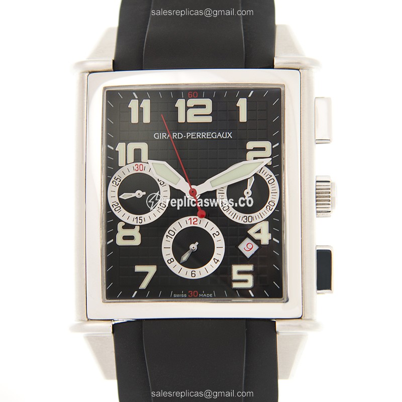 Girard Perregaux 25840-11-611-FK6 Vintage 1945 Replica, Automatic Movement, Black Dial & Steel Case