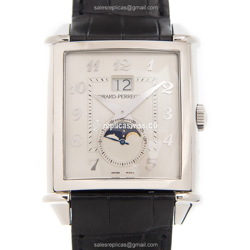 Girard Perregaux 25882-11-121-BB6B Vintage 1945 Automatic Replica, White Dial, Steel Case &