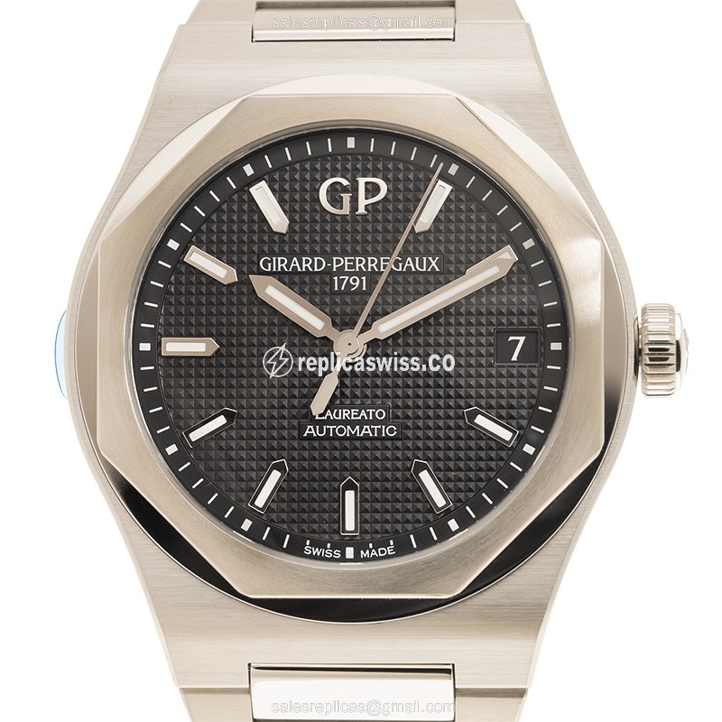 Girard Perregaux Laureato Replica | Automatic Movement, Black Dial & Stainless Steel Case Watch