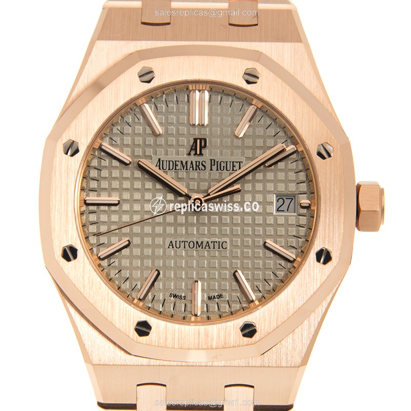 Glamorous Audemars Piguet 15450OR.OO.1256OR.01 Replica in 18kt Rose Gold with Automatic Movement