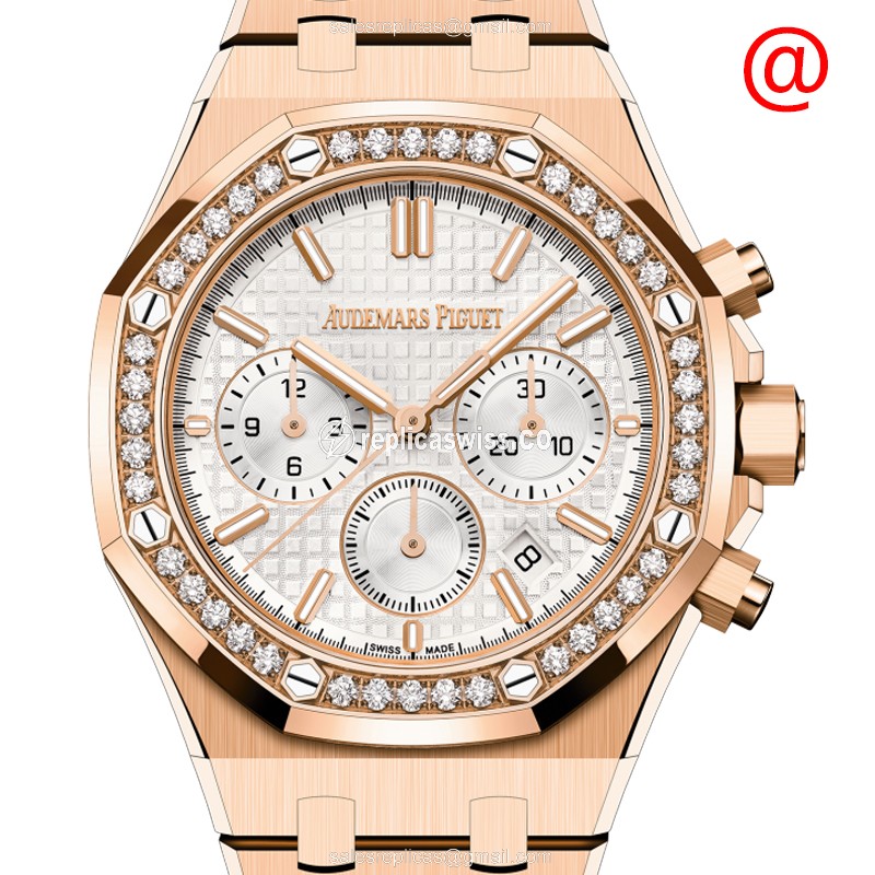 Glamorous Audemars Piguet ROYAL OAK Replica in 18kt Rose Gold, Automatic Movement, Silver Dial