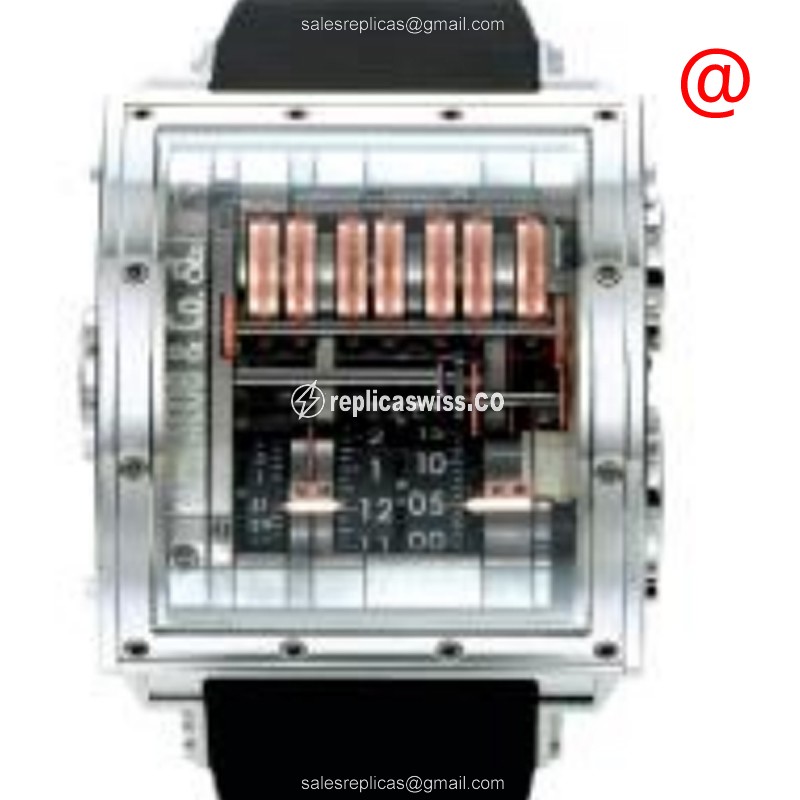 Glamorous Jacob & Co. QUENM Manual Wind Titan Skull Timepiece in Exquisite Black Alligator &