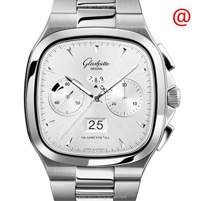 Glashutte 1-37-02-02-02-70 Retro Edition: Automatic Silver Dial & Steel Case, Timeless Elegance