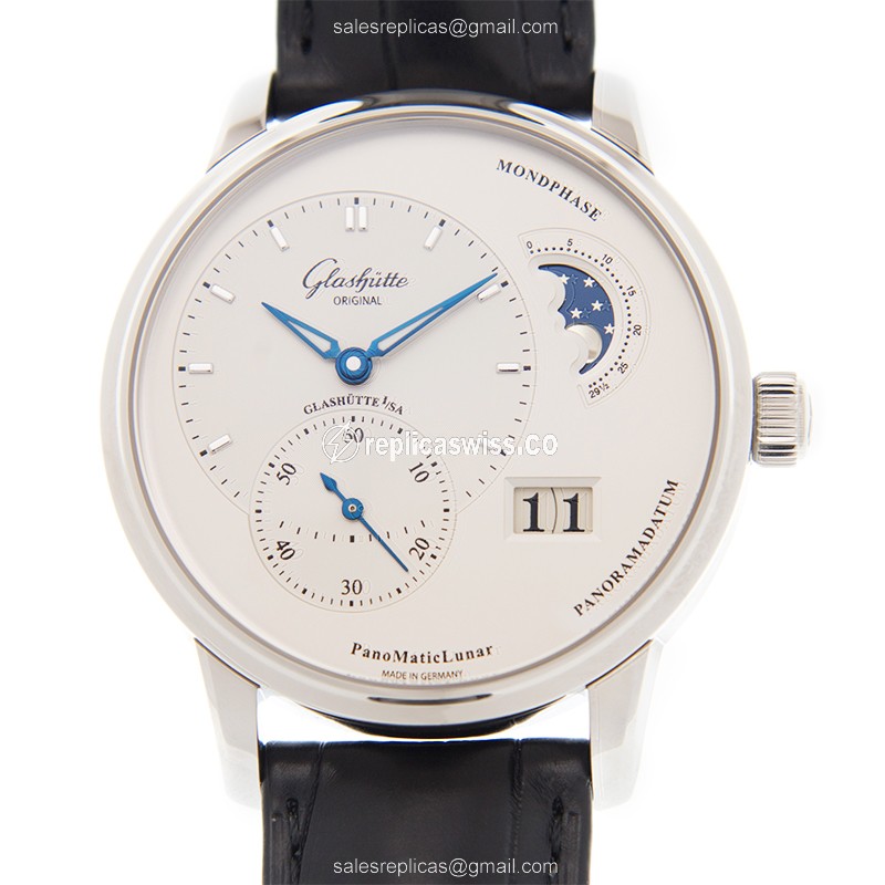 Glashutte 1-90-02-42-32-01 PANO Luxury Stainless Steel with Automatic White Dial & Genuine Crystal