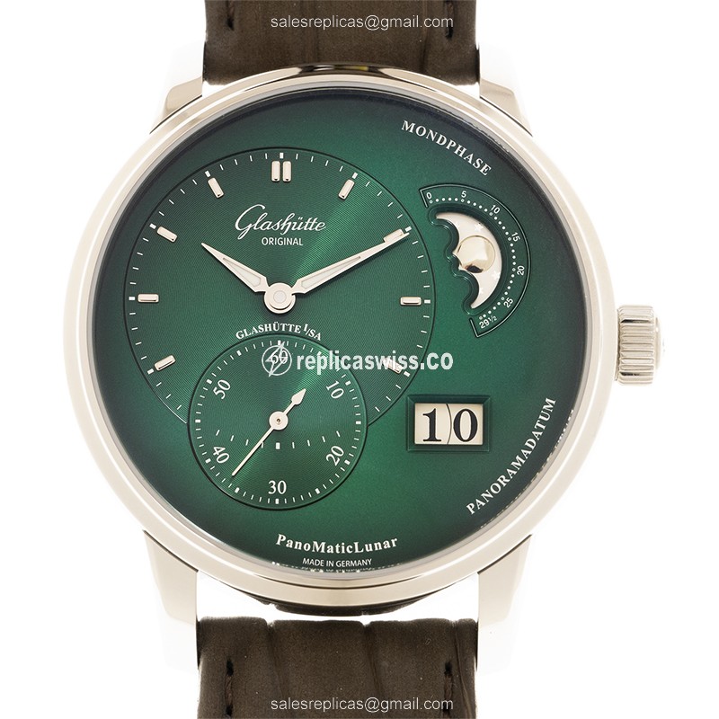 Glashutte PANO Replica with Green Dial & Automatic Movement in Stainless Steel Case Watch