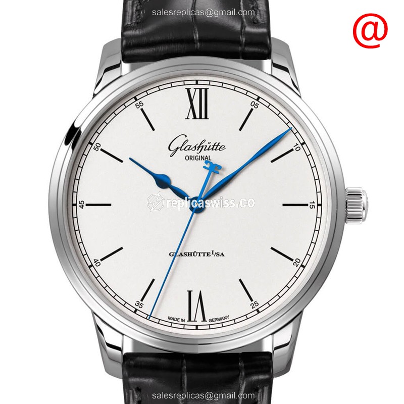 Glashutte Senator Skeletonized | Automatic Movement | Stainless Steel Case & Black Alligator Strap
