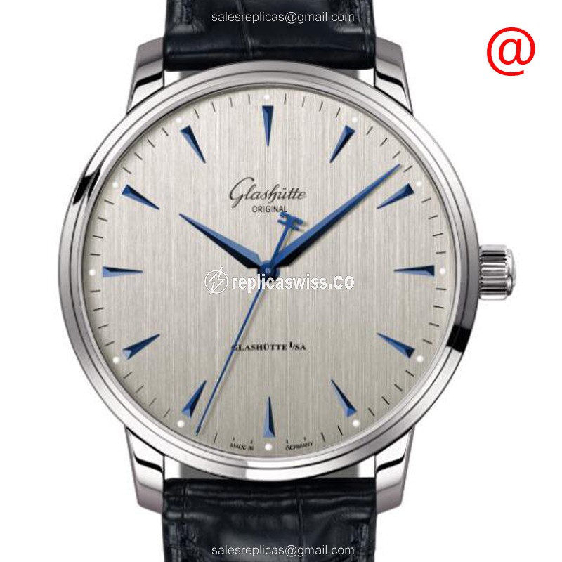 Glashutte Senator Skeletonized Replica in Stainless Steel, Automatic Movement & Silver Dial Watch