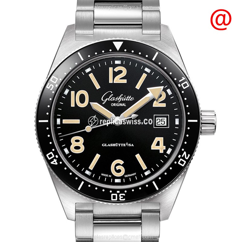 Glashutte Spezialist 1-39-11-06-80-70 Replica, Automatic Movement, Black Dial, Stainless Steel Case