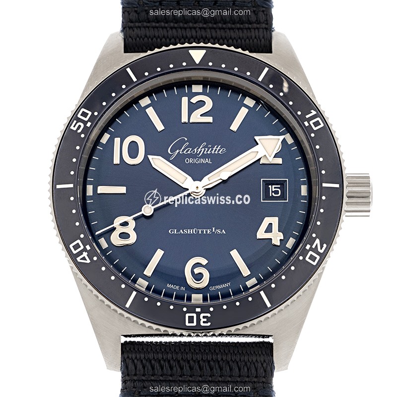 Glashutte Spezialist Replica in Stainless Steel | Automatic Movement & Blue Dial Watch
