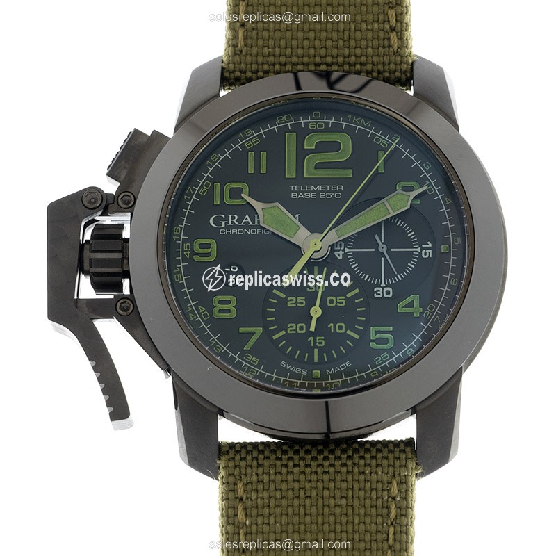 Graham Chronofighter 2CCAU.G01A Replica | Automatic Movement | Black Ceramic Dial Watch