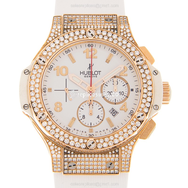 Hublot Big Bang 301.PE.2180.RW.1704 Replica | Automatic Movement | White Dial & Clasp Watch