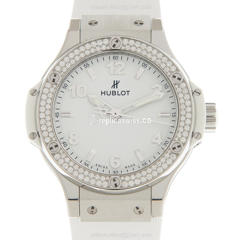 Hublot BIG BANG 361.SE.2010.RW.1104 Replica | White Dial, Diamond Case, Automatic Movement Watch