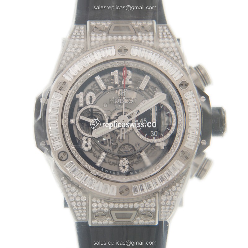 Hublot Big Bang 411.NX.1170.RX.0904 Automatic Titanium, Gray Dial, Black Rubber Strap Watch