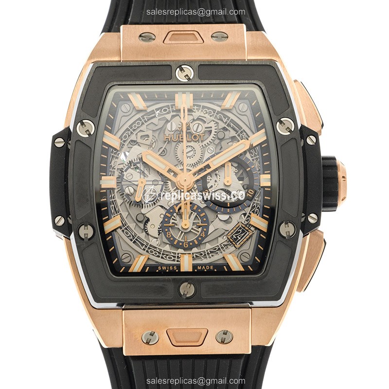 Hublot Big Bang 642.OM.0180.RX Replica, Automatic Movement, 18kt Rose Gold Case, Transparent Dial