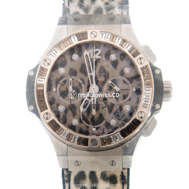 Hublot BIG BANG Automatic Replica in Stainless Steel with Brown Dial & Brown Strap Watch