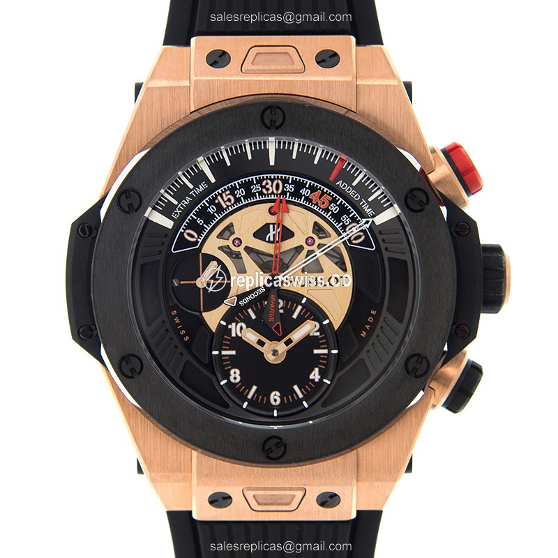 Hublot BIG BANG Replica in 18kt Rose Gold, Automatic Movement & Black Dial, Exquisite Luxury