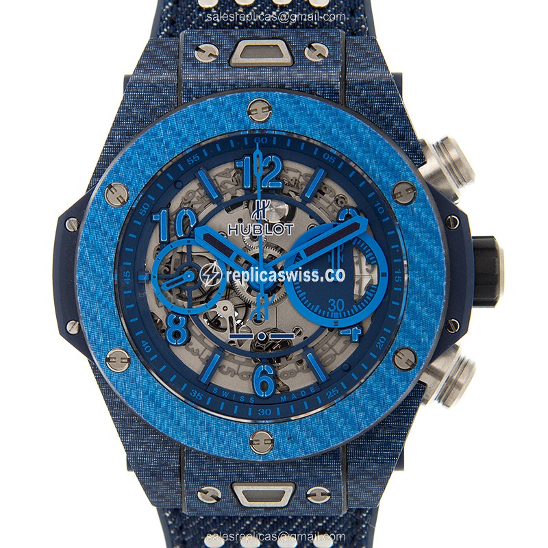 Hublot BIG BANG Replica in Blue Fiber Case & Sapphire Crystal, Automatic Movement Watch